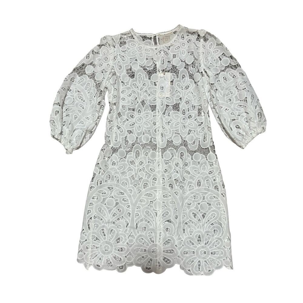 Summer Sale ☀️ NWT Johnny Was Lisetta White Lace Boho Dress Overlay Tunic XS